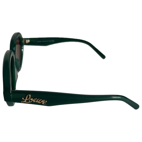NWT Loewe Dark Green Sunglasses with Gold Logo - Picture 2 of 6